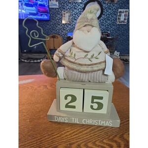 Santa Claus Wooden Countdown Blocks Days Til Christmas